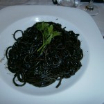 3. FAV . Penne di sugo nero de sepia - cuttlefish cooked in own black ink Eur7.